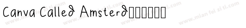 Canva Called Amsterd字体转换